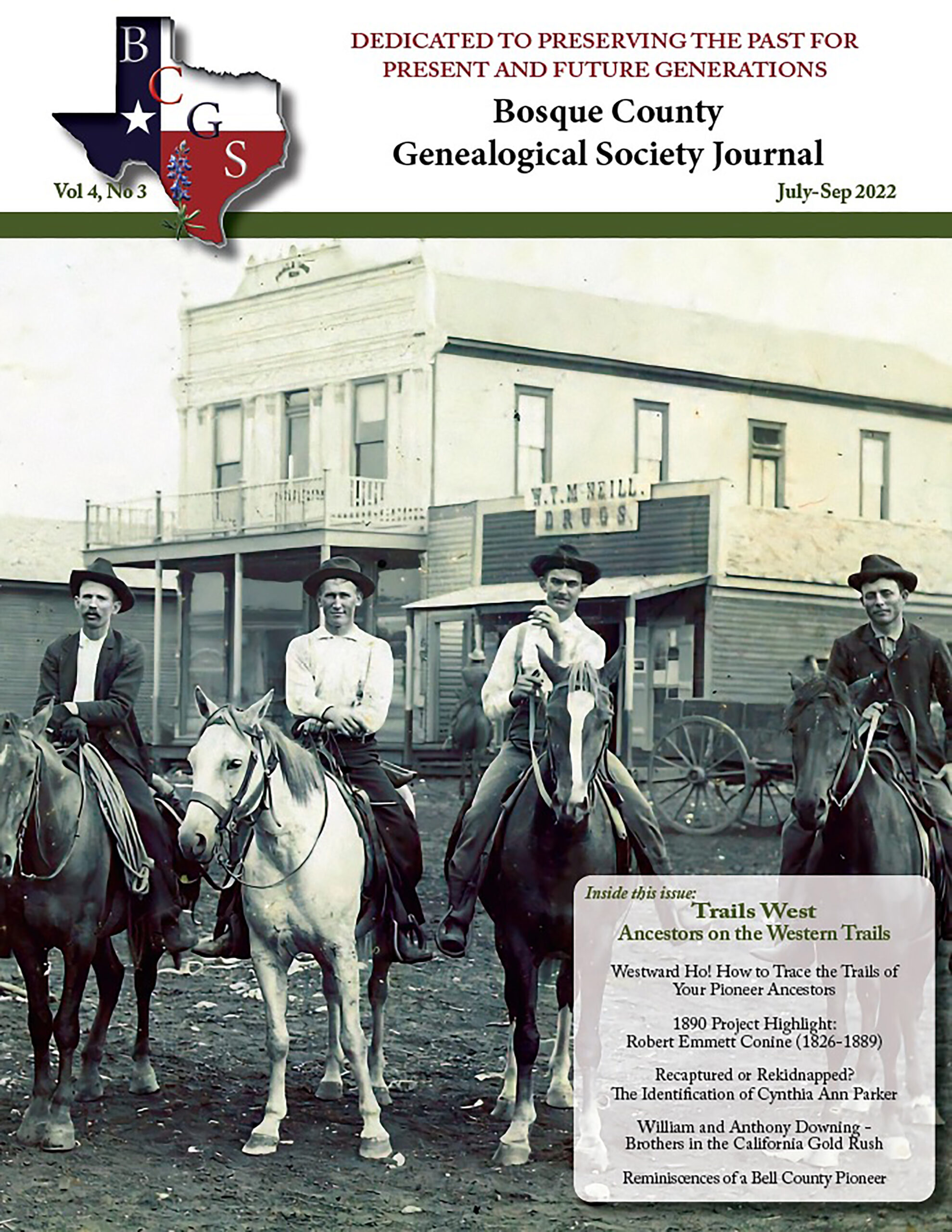 Bosque County Genealogical Historical Society Journal Bosque County